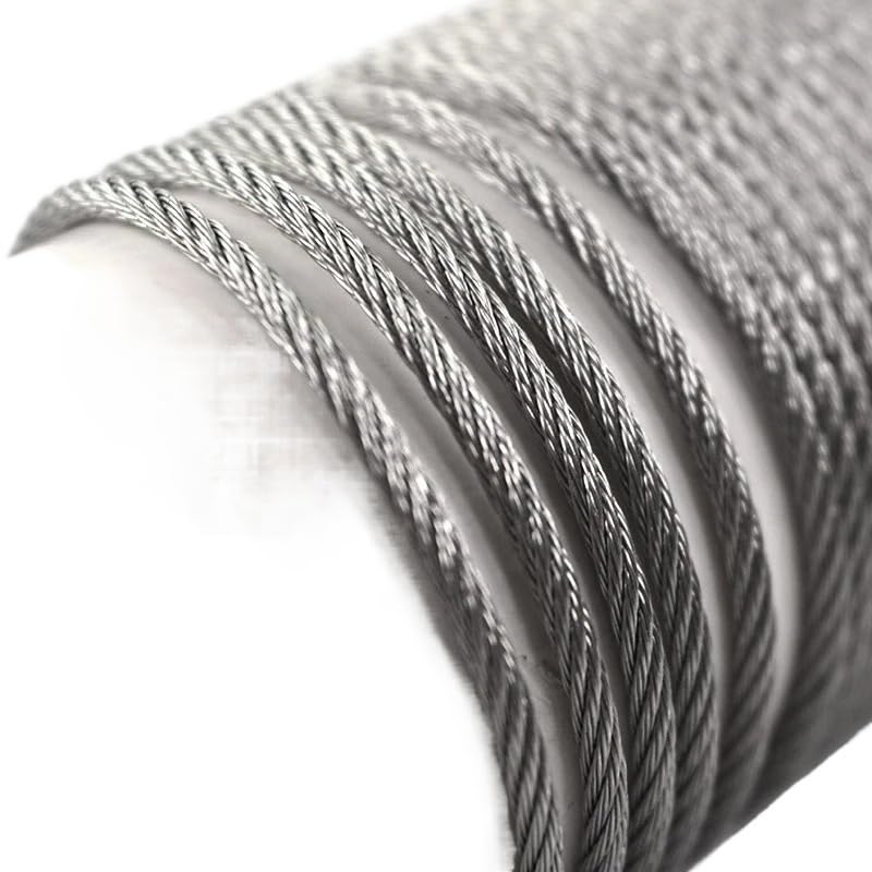 Cable Acero Plastificado,Cable Acero Cable de acero inoxidable 304 1 a 20 m diámetro, 0,3 10 mm, estructura x 7,19(7x19 Structure,10M,0.30mm)
