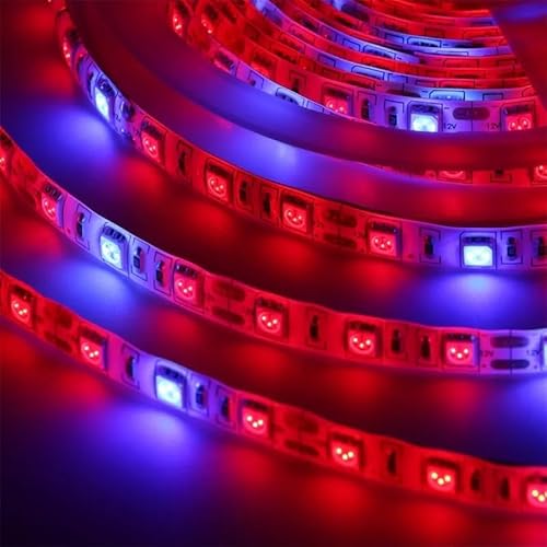 Cleiscry 5M 5050 LED Grow Light Rood: Blauw 4:1 Groeien LED Strip Plantengroei Licht voor DIY Hydrocultuur Grow Box Tent (4:1 niet waterdicht (IP30))