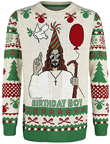 Ugly Christmas Sweater Birthday Boy Männer Weihnachtspullover...