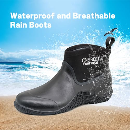 CNSBOR Men's Work Boots - Waterproof, Lightweight, Ankle Garden Boots4