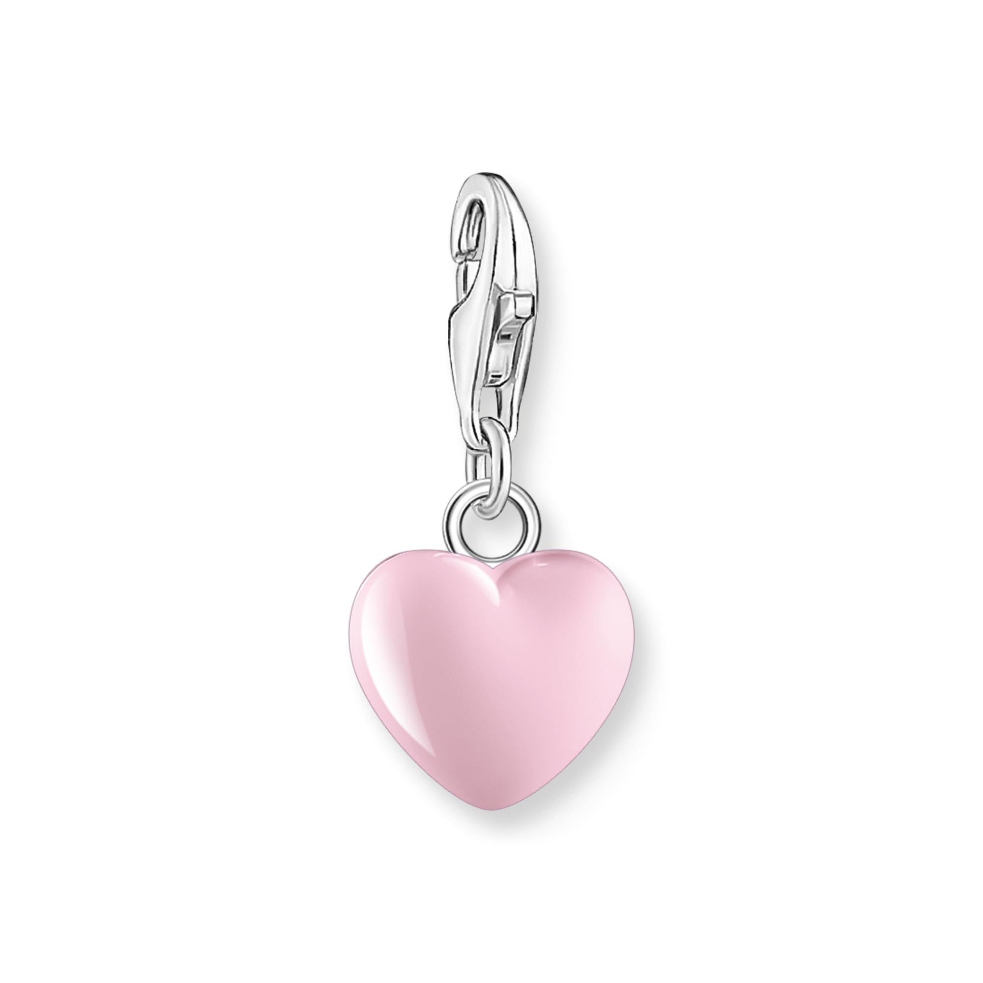 Thomas Sabo Women's Sterling Silver Pink Enamel Heart Charm Pendant