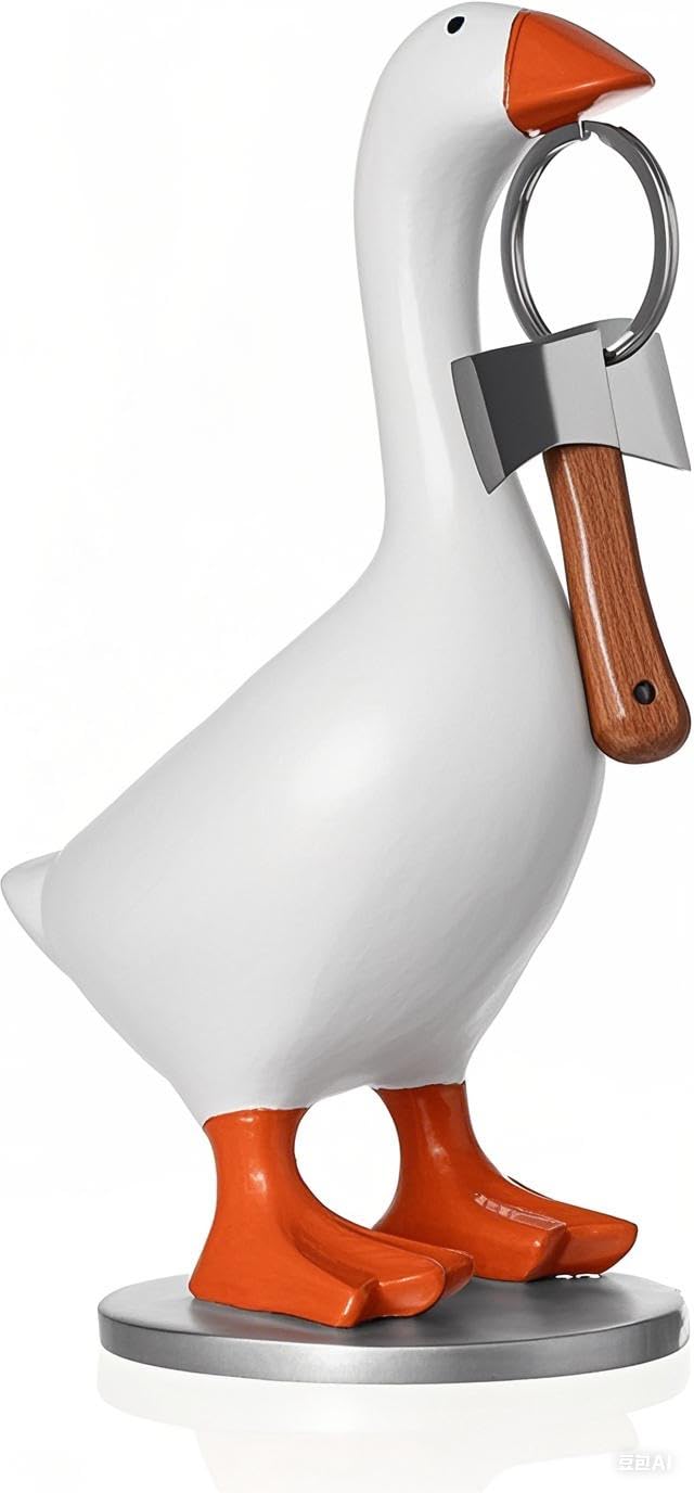 Leiormvses Magnetic Goose Key Holder 1 Pcs, Room Decorations Cute Figurines Ornament Goose Merch Animal Statues for Home Decor Housewarming Gifts (