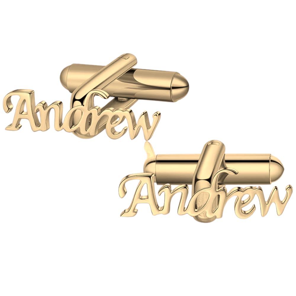 Personalized/Name Cufflinks for Men – Custom Full Name Shirt Jewelry for Wedding, Groom, Groomsmen, Business & Birthday Gift-image-26