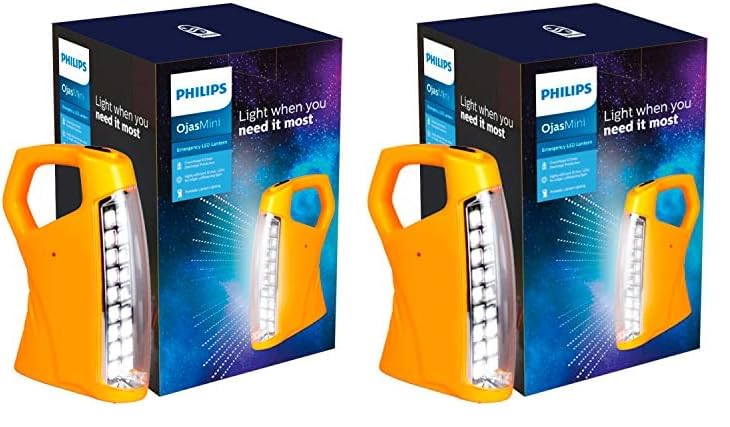 Philips Ojasmini Rechargeable Emergency LED Lantern (Pack of 2)