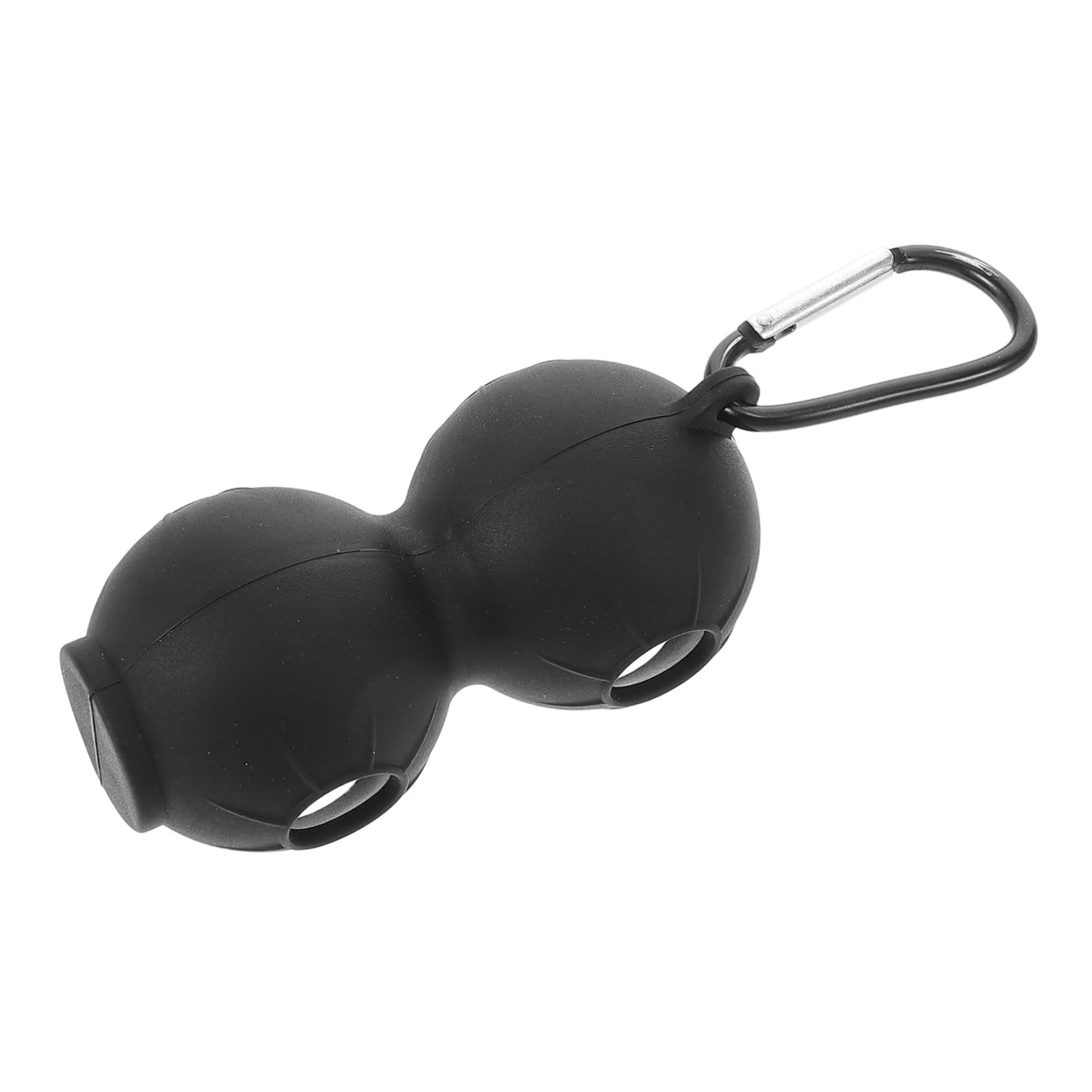 Milisten Silicone Golf Ball Clip Portachiavi Doppia Capacità Guscio Protettivo Nero
