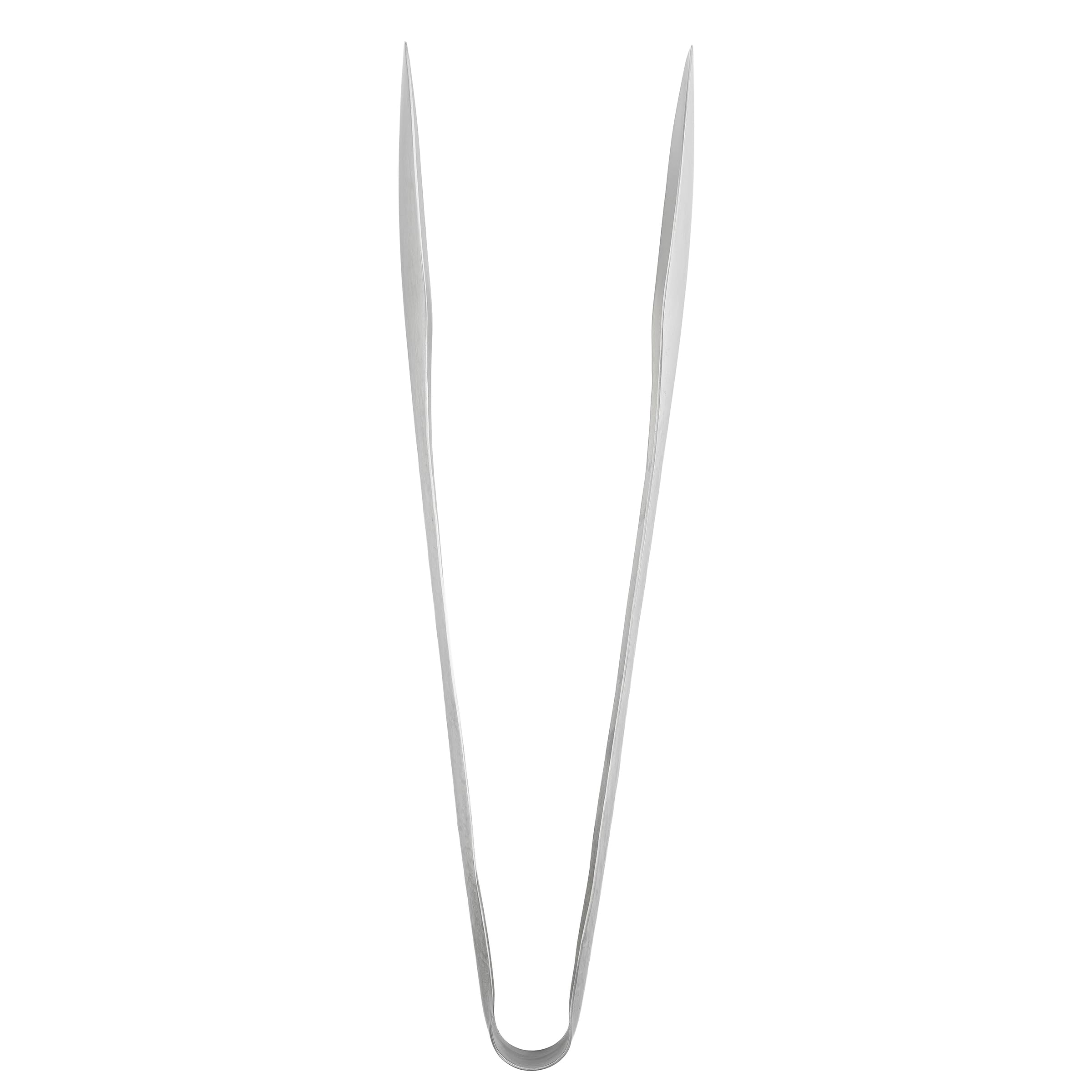 TableCraft Solaire Collection Tongs, Hammered Finish Serving Utensil, 3.5" x 1.5" x12", 18-0 Stainless Steel, Commercial Kitchen and Buffet Tongs for Salads, Pastries and Appetizers