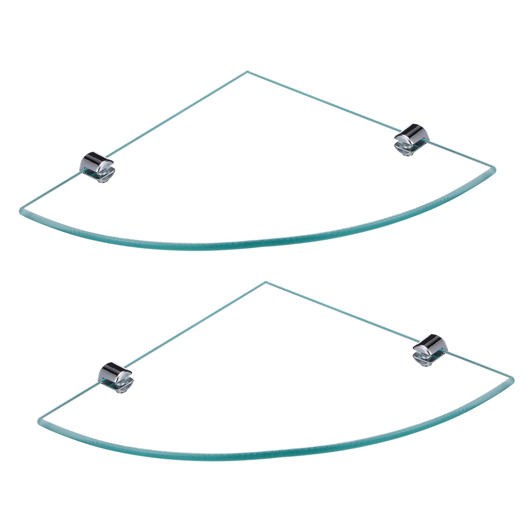 Cabilock 2 Piezas Estante De Almacenamiento De Pared Estante De Pared Flotante Estante De Ducha Sin Esquina De Perforación Estantes Flotantes Montados En La Pared Ventosa Sector