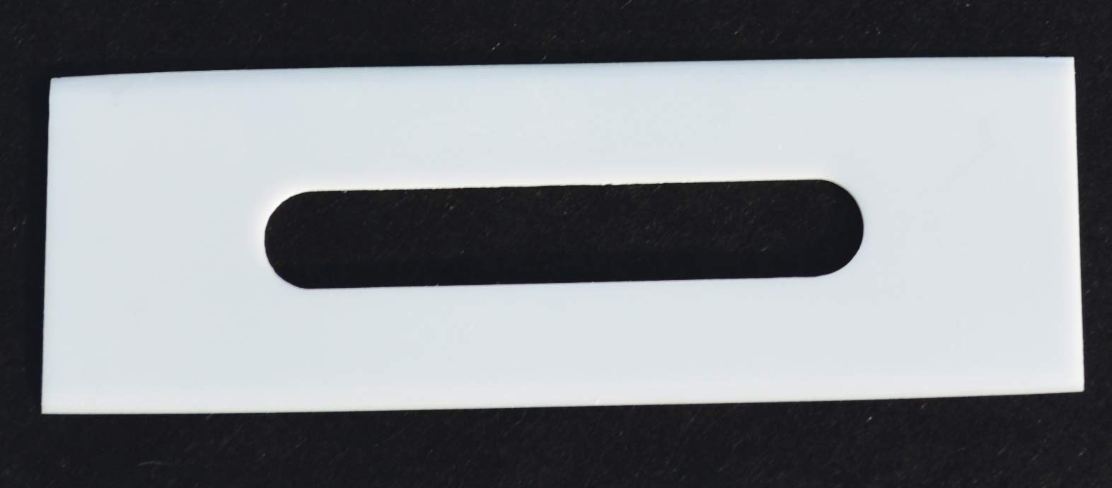 One Blade 57mm x 19mm Ceramic Slotted Slitter Blade (.4mm Thick) “Slotted slitters” - Double Edged ONE Blade