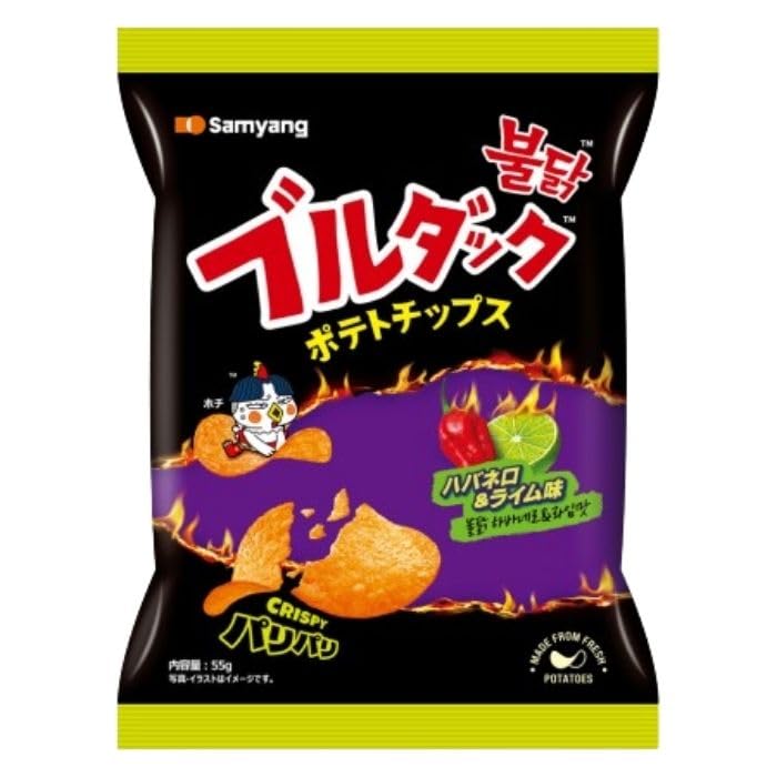 Amazon.co.jp: ブルダックポテトチップ ハバネロ&ライム おやつ 