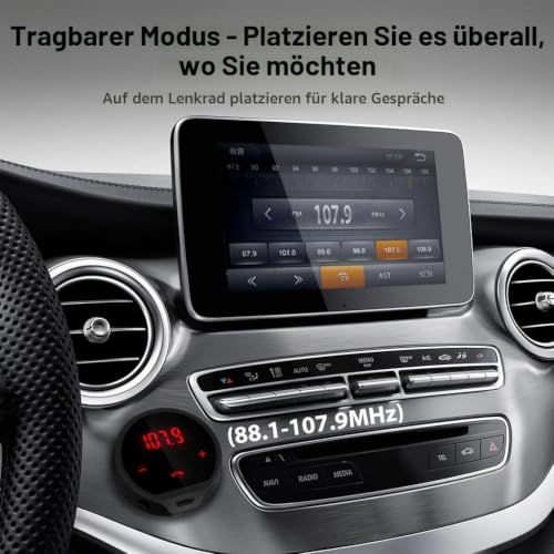 Avantree CK310 Bluetooth FM Transmitter für Auto, Kabellos Radio Adapter, Kfz Kit...