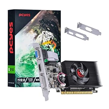 PLACA DE VIDEO NVIDIA GEFORCE G 210 1GB DDR3 64 BITS LOW PROFILE - PVG2101GBR364LP – PCYES
