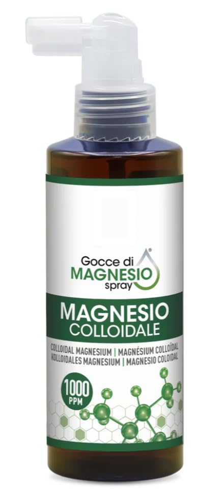 Magnesio Coloidal Spray 1000 PPM - Solución Líquida de Alta Pureza - Envase de 100 ml - Ideal para Cuidado de la Piel, Huesos y Dientes, Relajación Muscular y Bienestar Diario.