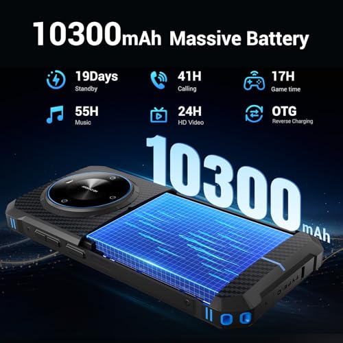Image of FOSSIBOT F119-14 Rugged Cellphone Unlocked,10300mAh Battery,20MP+8MP Smartphone,12+64GB /128GB Storage Cellphones,6.745 inch HD Display Display Phone,IP68 /IP69K /Dual Sim /Waterproof 2026 Green