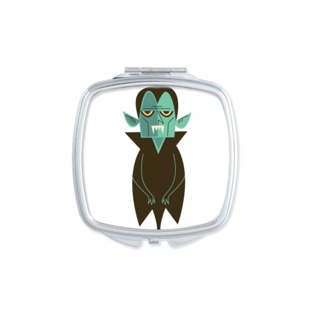 Miroir carré Halloween fantôme compact multicolore portable pour maquillage de main