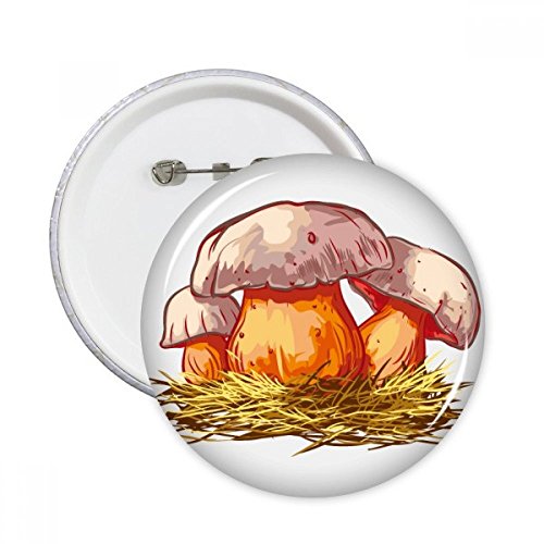 Pins champignon bleu illustration ronde pour personnaliser un sac