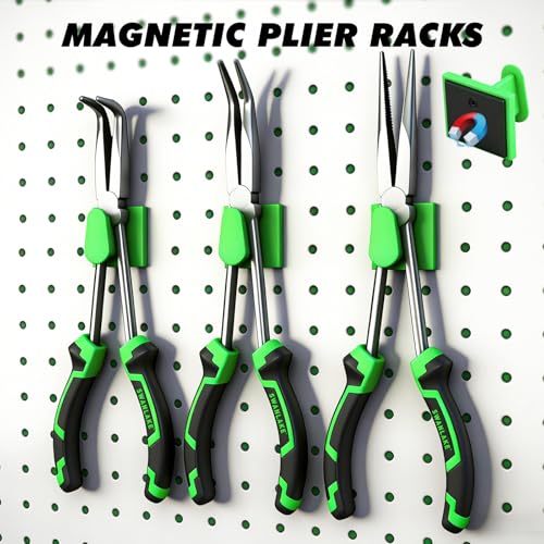 Image of 20-Piece Magnetic Tool Organizer Set, 1 /4 inch, 3 /8 inch, 1 /2 inch SAE & Metric Socket Organizers, 2 Large Wrench Holders, 24-Slot Wrench Rails, Plier and Screwdriver Wall Mount Storage