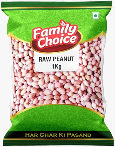 Family Choice Raw Peanuts 1kg | Premium Groundnuts for Roasting, Cooking & Snacking | High Protein Natural Peanuts | Bold & Fresh