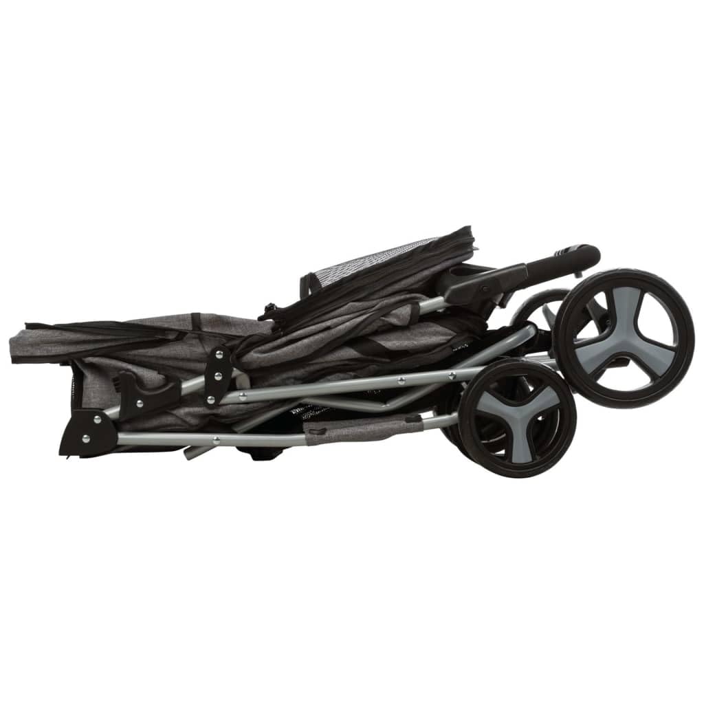 TRIXIE Poussette pliable pour animaux de compagnie Gris