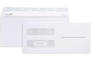 Blue Summit Supplies 1099 Envelopes 3 13/16 x 8 3/8, Peel and Seal, Blue(500 Pack)