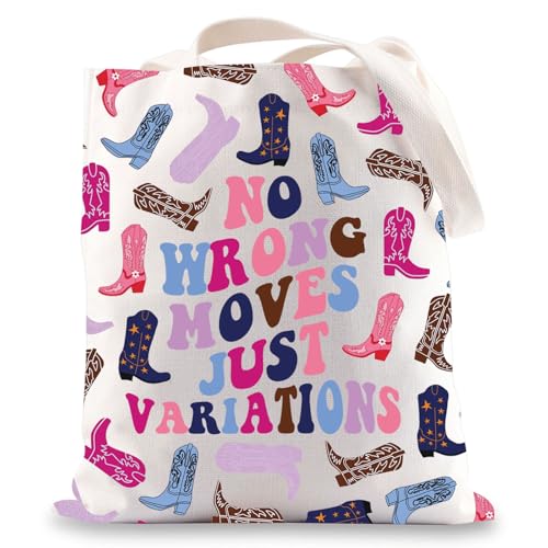 MYSOMY Line Dance Tote Bag Line Dancer Gifts Country Western Line Dancing Shoulder Bag Boots Line Dancing Tote Bag (NO WRONG UK1)