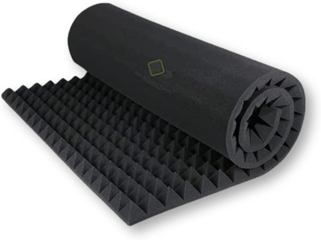 YGM Acoustic Foams® 6x3 Sheet Pyramid 38 Density Soundproofing Padding absorbption Studio Sound Acoustic Foam | Control Echo & Reverb - 2 Inches (Single)