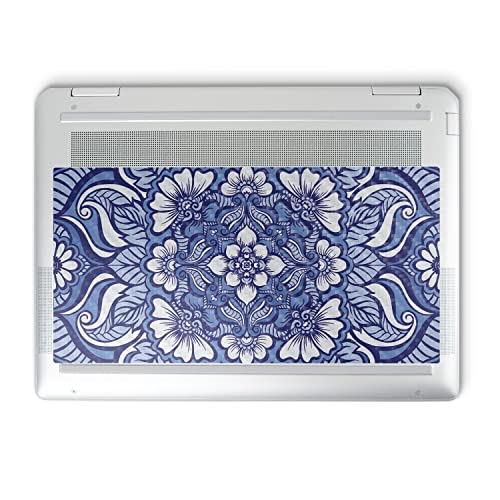 Image of MightySkins Carbon Fiber Skin Compatible with HP Spectre x360 14 inch (2022) Full Wrap Kit - Flower Mandala | Protective Durable Textured Carbon Fiber Finish | Easy to Apply | Made in The USA