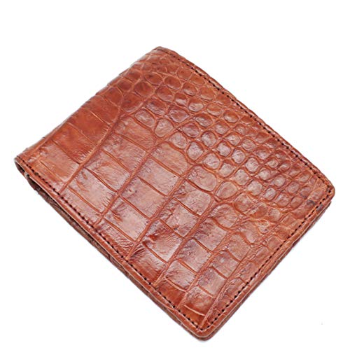 Double Side Genuine Alligator, Crocodile Leather Skin Men's Bifold Wallet