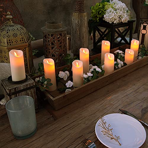 Homemory Flickering Flameless Candles, Moving Flame, Battery Operated