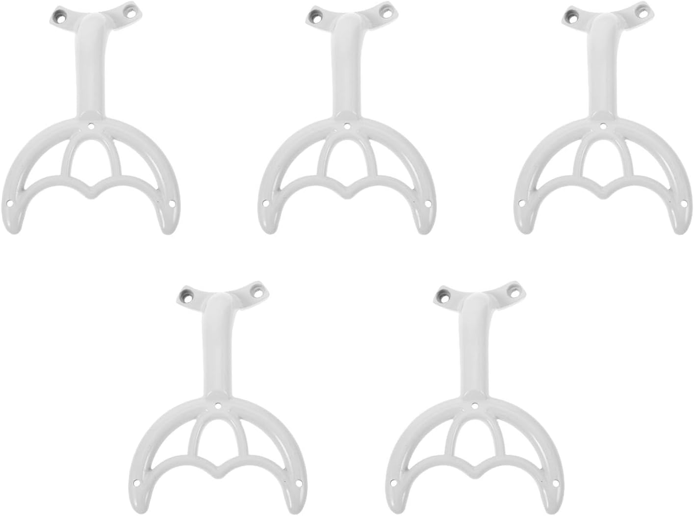 Garneck 5PCS Iron Ceiling Fan Blades Arm Replacement Part - White Finish Bracket with Hidden Screw Hole for Keep The Balance of Ceiling Fan(6.68x4.32inch)