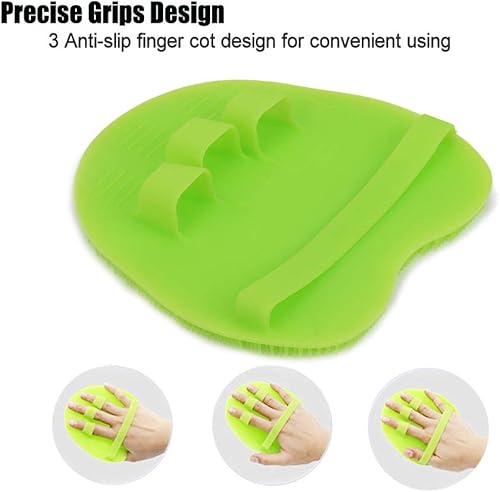 Miniatura 2 de 1 cepillo de ducha de silicona suave para el cuerpo, rostro y pelo corto, limpiador, exfoliante, masajeador, guante para cepillado de la piel seca,