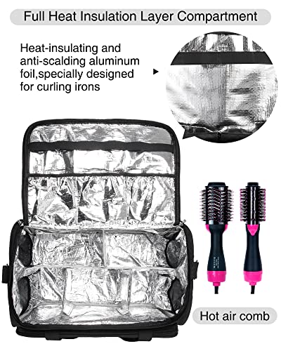 Monstina Professional Hairdressing Bag, Toiletry Travel Bag, Cosmetics Beauty Hairdresser Bag With Shoulder Strap, Hair Makeup Salon Organizer Bag For Barber Insulation Material #TOP2