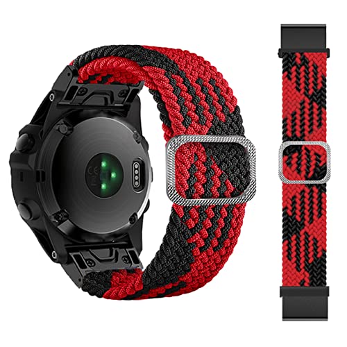 Correa deportiva de nailon 26 mm compatible con Garmin Fenix 5X 3HR ajustable