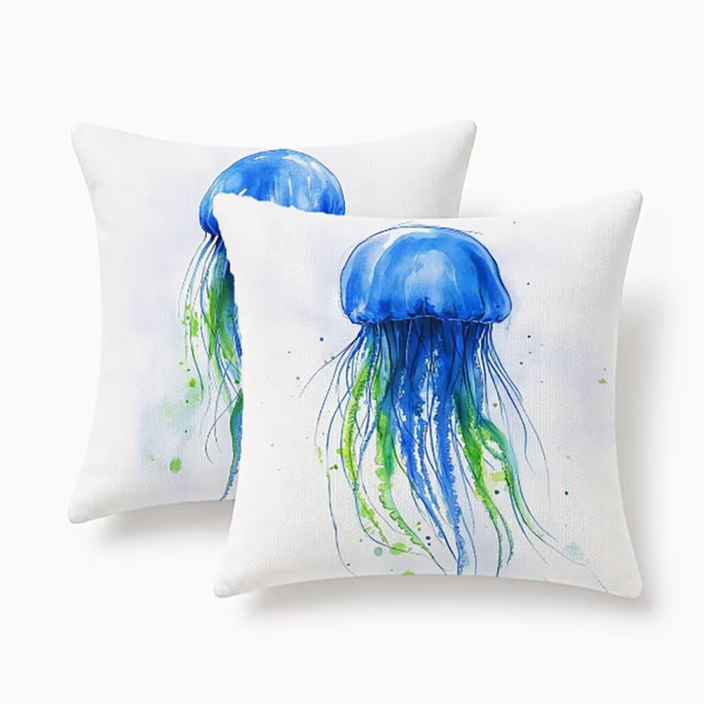 Housses de coussin 60x60cm lin imperméable contre les taches pour canapé de salon et de jardin