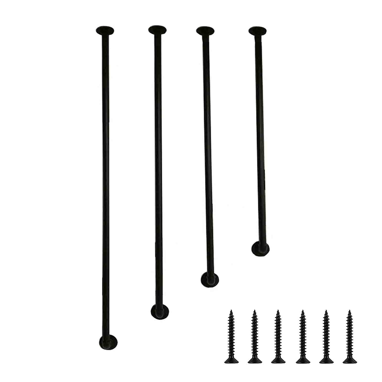 Main courante d'escalier facile à installer, garde-corps noir avec kit de fixation complet
