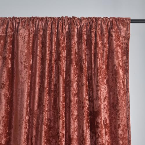 gisewood Dusty Rose Pink Crushed Velvet Curtains 96 Inches Long Thermal Insulated Back Tab Drapes Room Darkening Draperies Window Panels for Bedroom Living Room Set of 2 - Image 7