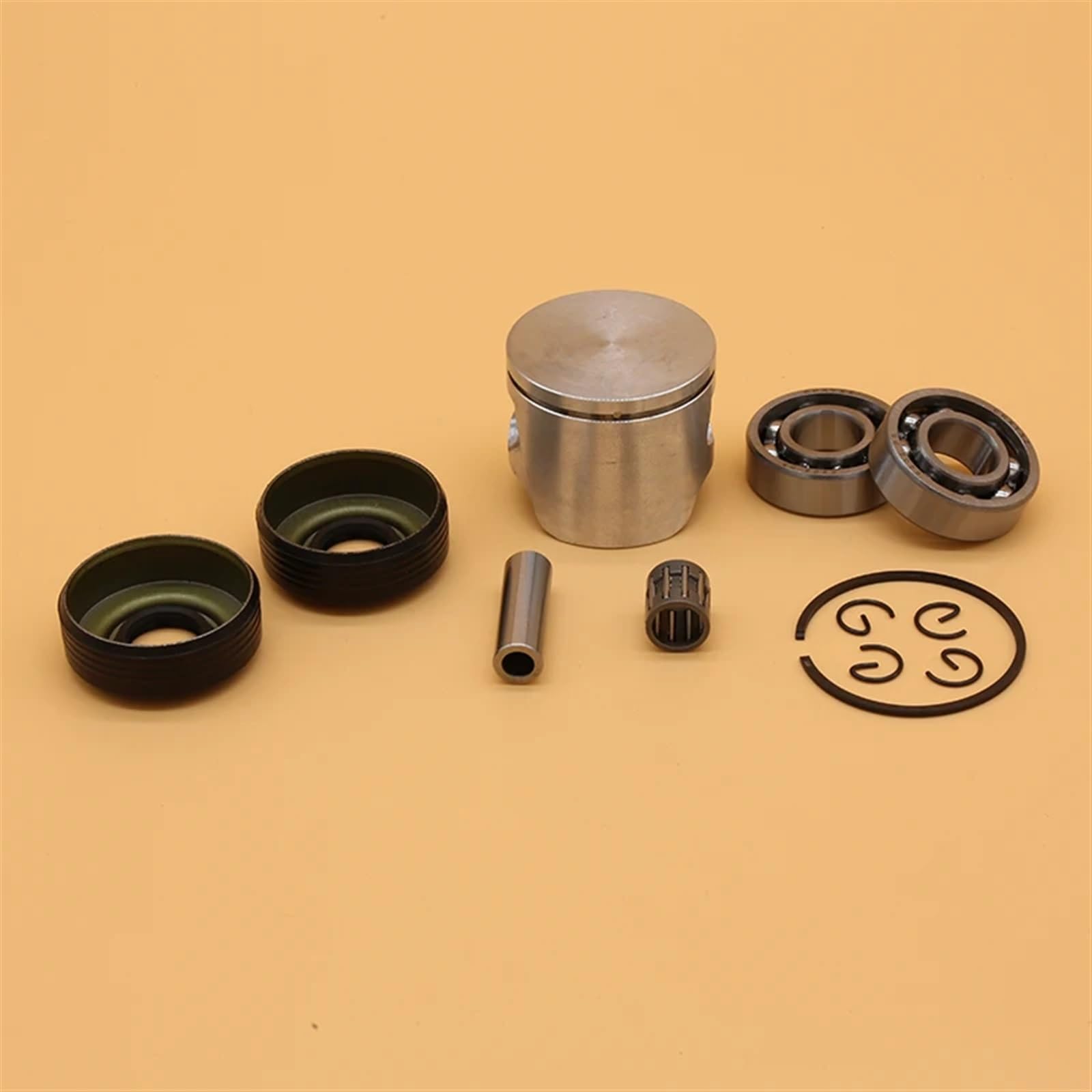 Piston 45mm Husqvarna 353 haute compression avec roulement et joints d'étanchéité