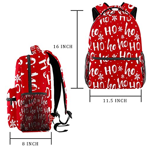 Sac à dos de voyage rouge pour campus fille garçon porte-bouteille