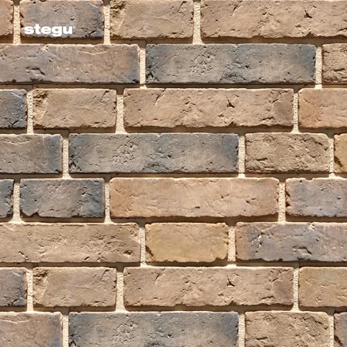 Carrelage mural brique beige avec joint intégré STEGU 0.54m²