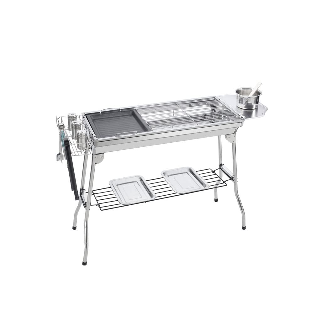 Barbecue charbon de bois ménage barbecue poêle en acier inoxydable