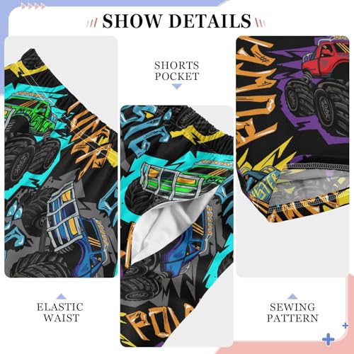 Pajamas Pants Soft Monster Truck Long Sleep Pjs Lounge Pajama Bottoms Elastic Waist with Pockets4