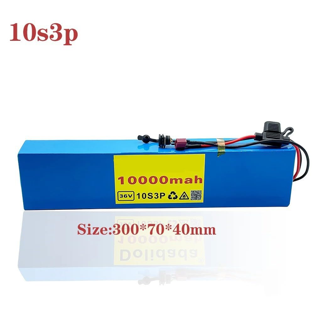 36V 10AH Batterie Étanche pour Vélo Électrique 10S3P Batterie Longue Durée pour Trottinette Électrique Batterie Lithium-ION Convient Aux Trottinettes Pliables