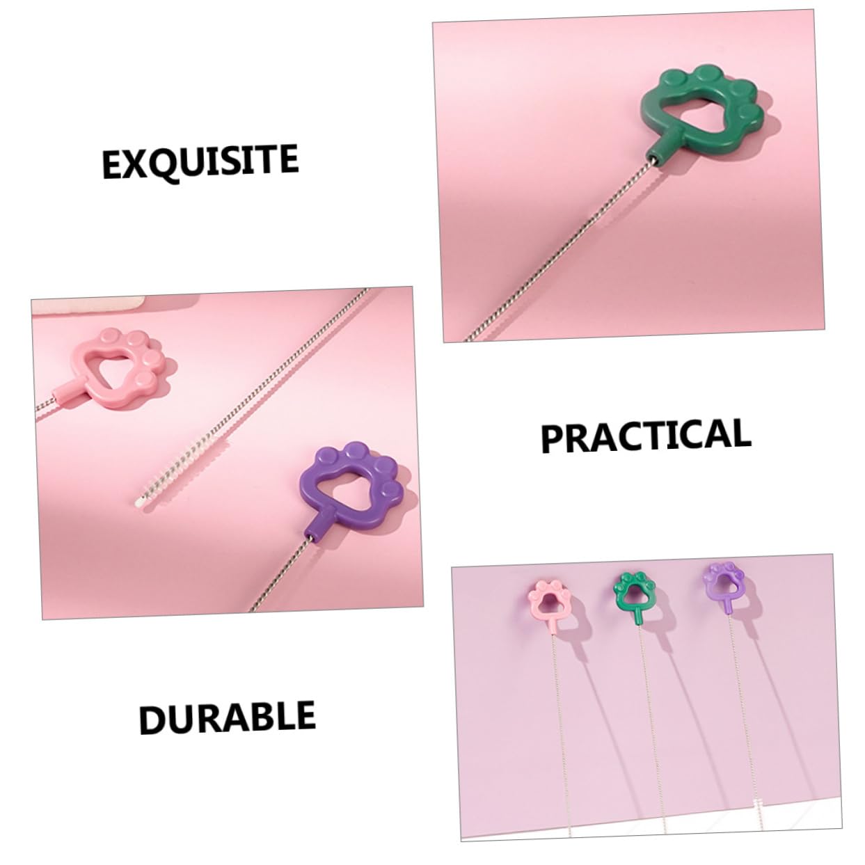 MAGICLULU 3 Set Di Spazzole Per La Pulizia Della Cannuccia Del Biberon Kit Di Spazzole Per La Pulizia Della Cannuccia Multiuso 12 Pezzi*3