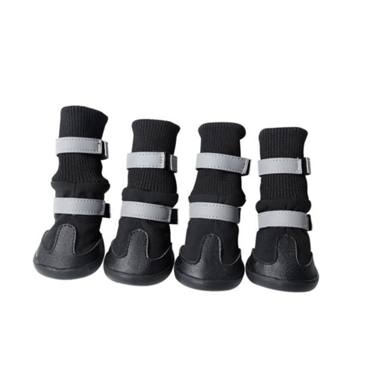 Bottes de neige pour chiens Abaodam chaussures protection noir