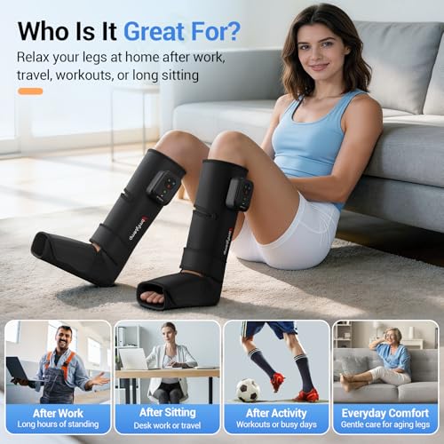 Image of Comfytemp Air Compression Leg Massager, Foot and Calf Compression Boots