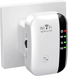 WiFi Extender, WiFi Signal Booster Up to 3000sq.ft and 30 Devices, WiFi Range Extender, Wireless Internet Repeater, Long Range Amplifier with Ethernet Port, 1-Tap Setup, Access Point, Alexa Compatible