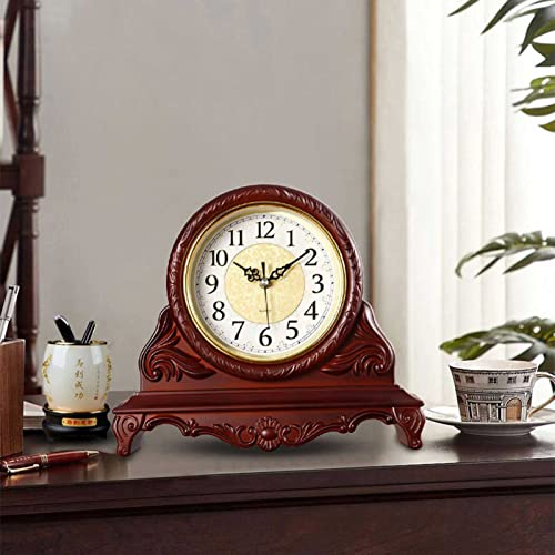 PHSHH Grande relógio de lareira para decoração de sala de estar, relógios vintage domésticos, operad