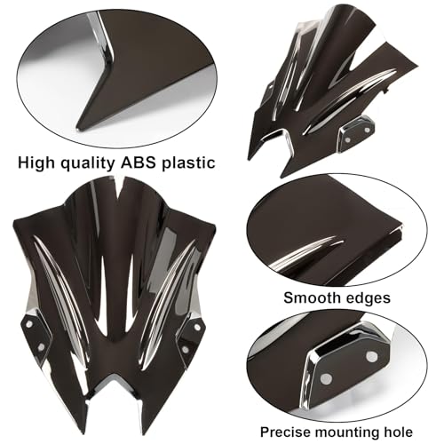 Image of Windshield for NINJA500 SE 2024 2025 2026, PSLER Windscreen Double Bubble Wind Deflector Protector Fairing for NINJA500 SE Ninja 500 2024 2025 2026 (Silver)