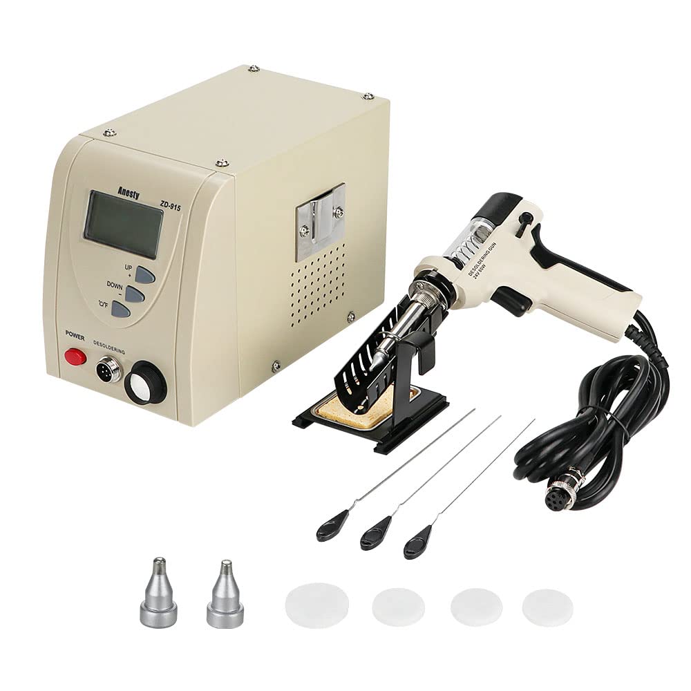 ANESTY - Serie ZD-915, Stazione di saldatura/dissaldante per pompa a vuoto Iron Gun, 230 V, 140 W, professionale