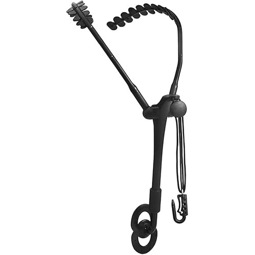 Saxophone Neck Strap, Leather Sax Strap with Rotating Hook & Wide Pads, Adjustable Length, with Metal Beam & Swivel Hook, for Alto/Tenor/Baritone/Soprano Saxophone