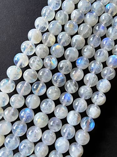 Natural White Moonstone Gemstone Round...